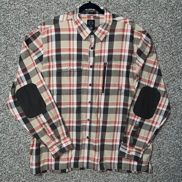 All Terrain Gear x Wrangler Button Down Shirt Elbow Patches Size XXL - Picture 1 of 4